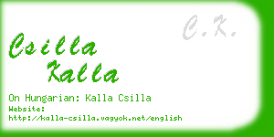 csilla kalla business card